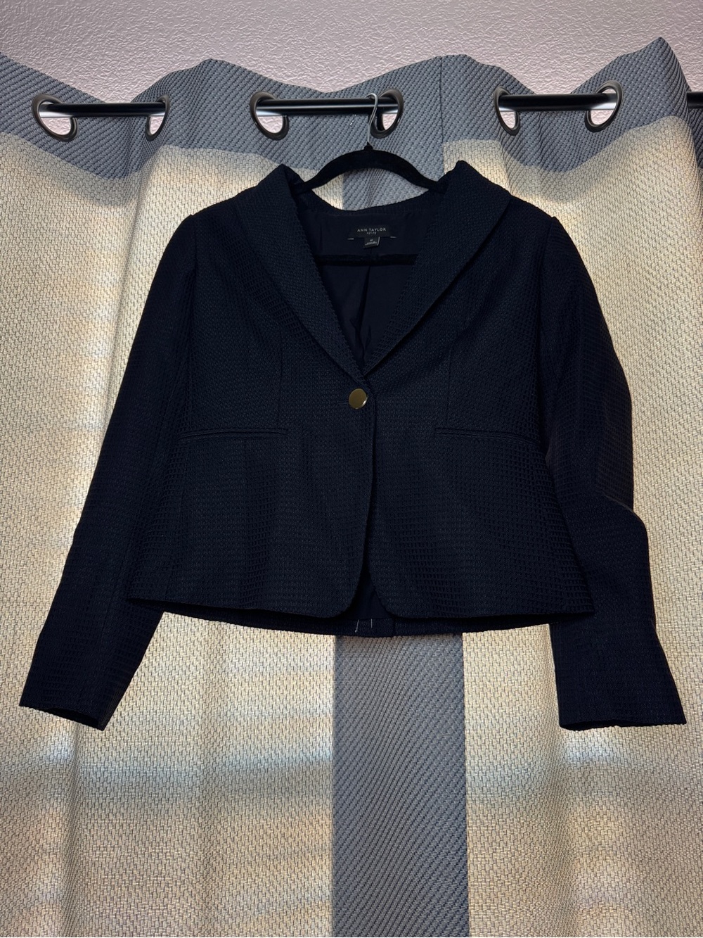 Ann Taylor Navy Blazer with Gold Buttons